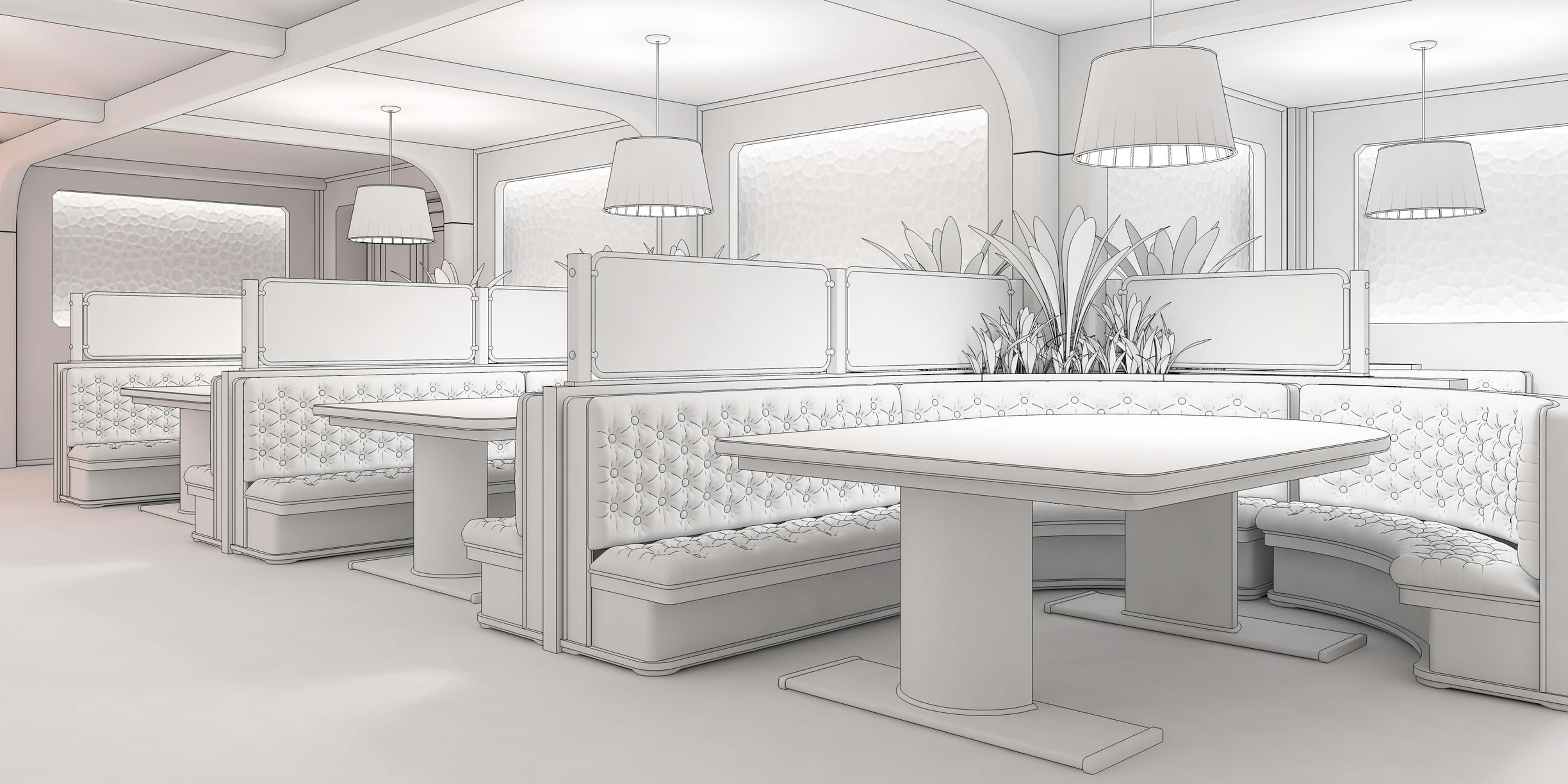 Architecture of Restaurant Booths - Booth Layout & Design